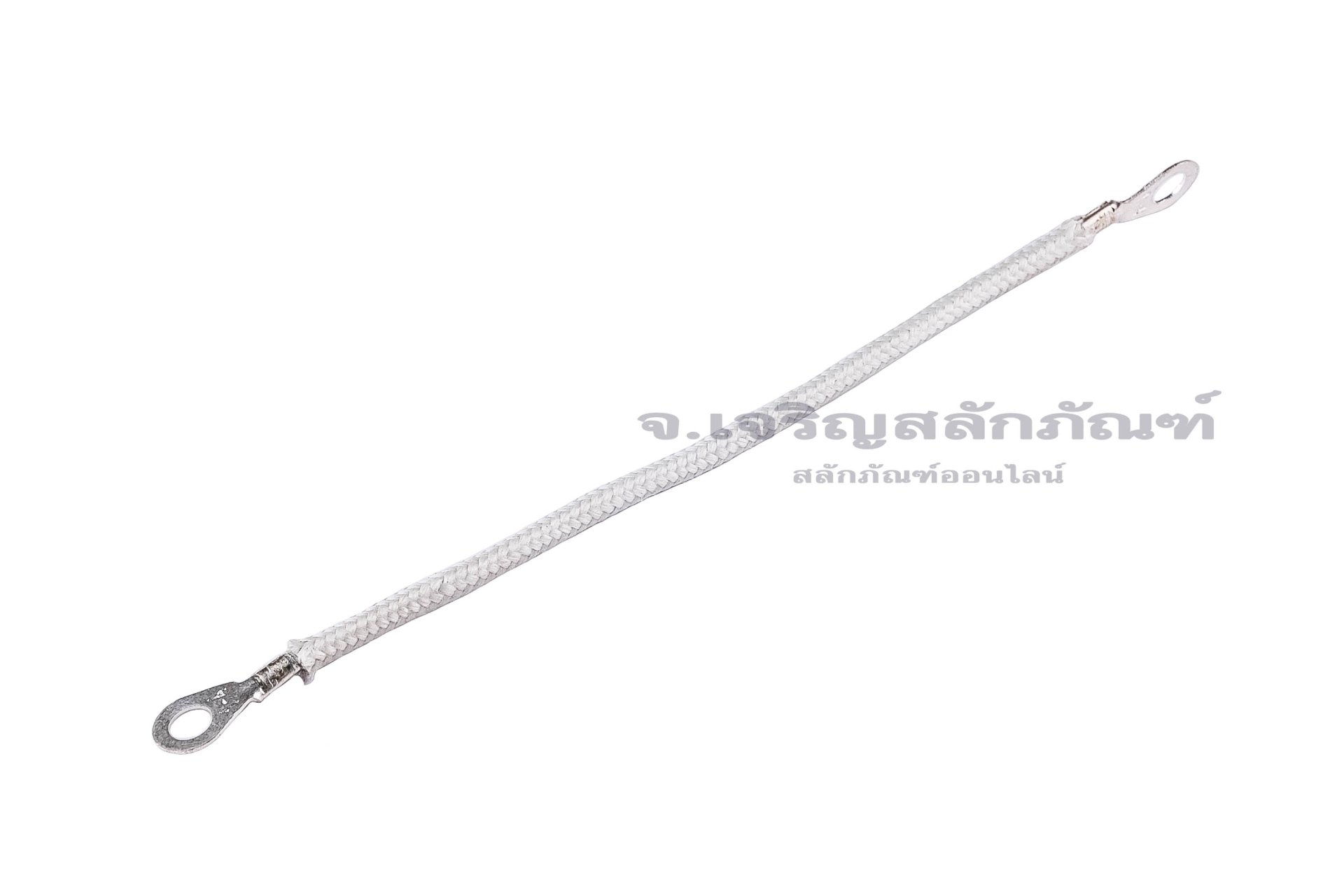 [E] สายกราวด์ สายถัก นิกเกิลบริสุทธิ์ ครอบสายทนความร้อน 1000 องศา ขนาด 0.75 sq.mm ยาว 100 mm